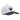 White cap with blue heart and 'Misericordia' text on a white background
