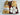 Assorted cookies and a bag of Caramel Crunch in a box on a light background