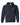 Navy Blue full zip hoodie with red Misericordia heart logo on left side chest