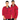 A man and woman wearing red quarter zip windbreakers with blue Misericordia logo on the left sleeve
